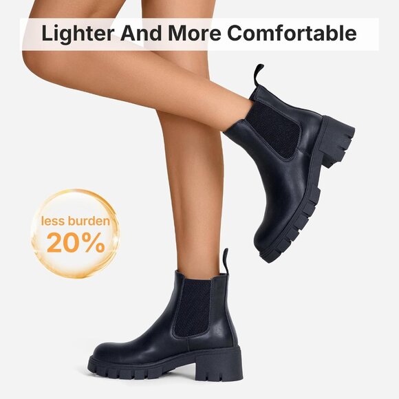 Fashionable Women's 936 Chelsea Booties - Rubber Sole & Anti-Skid Comfort - Picture 3 of 9